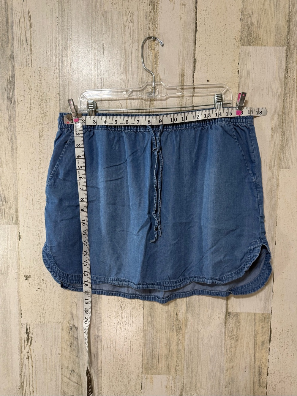 Merona Light Denim Drawstring Chambray Skirt - Light Blue - Picture 8 of 9